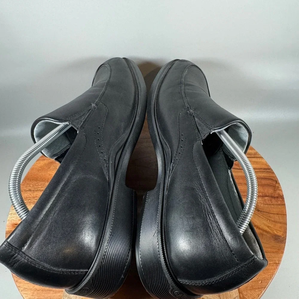 Johnston & Murphy Mens 12M XC4 Waterproof Black Leather Slip On Loafers 15-3297